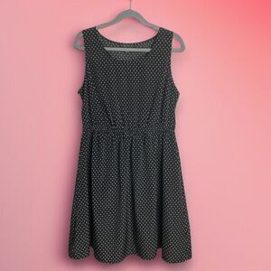 FOREVER21+ XL Black Polka Dot Sundress Lightweight Cute Spring Summer Layering